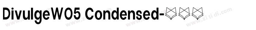 DivulgeW05 Condensed字体转换